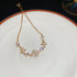 Linglang Iris Cross Gold Plated Bracelet Trendy Adjustable Zircon Bracelet Trendy Jewelry Gifts