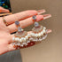 S925 Silver Handmade Natural Pearl Earrings Boho Beaded Drop Earrings