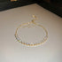 Linglang Adjustable Chain Bracelet for Women Dainty Gold Plated Tennis Bracelets Zirconia Jewelry