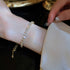 Linglang Adjustable Chain Bracelet for Women Dainty Gold Plated Tennis Bracelets Zirconia Jewelry