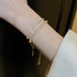 Linglang Adjustable Chain Bracelet for Women Dainty Gold Plated Tennis Bracelets Zirconia Jewelry