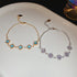 Linglang Blue Zirconia Bracelet Sterling Adjustable Bracelet Boho Gold Plated Tennis Bracelet Zirconia Jewelry