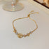 Linglang Trendy Gold Plated Bracelet Adjustable Zirconia Tennis Bracelet Gold Bracelet for Women