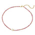 Linglang Elegant Simple Rhodochrosite Beaded Necklace Pearl Necklace Natural Stone Jewelry Gift