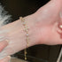 14K Gold Plated Zircon Bracelet Snowflake Cross Pearl Bracelet