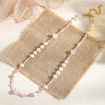 Linglang Colored Beaded Necklace Natural Pearl Necklace for Women Dainty Pearl Choker Jewelry Gift