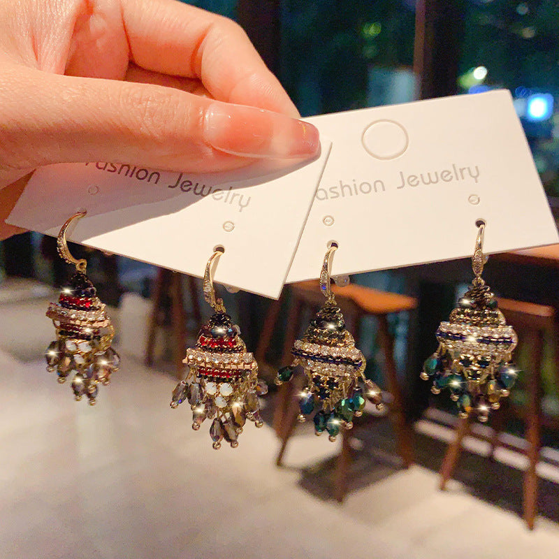Colorful Beaded Earrings for Women Boho Hoop Earrings Dangle Earrings