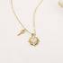 Linglang 14K Gold Plated Necklace Chain for Women Love Pendant Necklace Gold Jewelry Shell Necklace