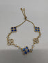 Linglang 18K Gold Plated Clover Lucky Bracelet for Women Flower Adjustable Chain Bracelets Trendy Jewelry Gifts