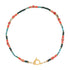 Linglang Retro Natural Stone Beaded Necklace Handmade Vintage Jewelry Boho Style Choker Chain