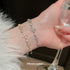 Linglang Iris Cross Gold Plated Bracelet Trendy Adjustable Zircon Bracelet Trendy Jewelry Gifts