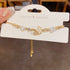Linglang 14K Gold Plated Stackable Bracelets Crystal Beaded Bracelet Trendy Tennis Bracelets Gold Bracelet
