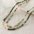 Linglang Green Natural Malachite Necklace Amazon Stone Beaded Necklace Handmade Pearl Necklace Stack Jewelry