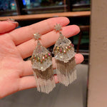 S925 Silver Boho Earrings Vintage Beaded Earrings Retro Dangle Earrings