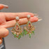 Linglang Handmade Beaded Drop Earrings for Women Boho Statement Earrings Sterling Dangle Earrings Jewelry Gifts