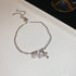 Linglang 14K Gold Plated Zircon Bracelet Snowflake Cross Pearl Bracelet Elegant Tennis Bracelet Ideas