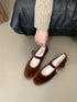 Vintage Flats Mary Jane Shoes Elegant Shoes for Women Soft Ballet Flats Slip On Flats Women's Flats