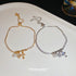 Linglang 14K Gold Plated Zircon Bracelet Snowflake Cross Pearl Bracelet Elegant Tennis Bracelet Ideas