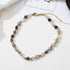 Linglang Vintage Irregular Natural Stone Clavicle Chain Handmade Beaded Necklace Chic Beaded Jewelry