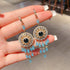 Handmade Boho Beaded Earrings Vintage Dangle Earrings