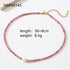 Linglang Elegant Simple Rhodochrosite Beaded Necklace Pearl Necklace Natural Stone Jewelry Gift