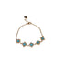 Linglang Blue Zirconia Bracelet Sterling Adjustable Bracelet Boho Gold Plated Tennis Bracelet Zirconia Jewelry