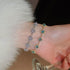 Linglang Blue Zirconia Bracelet Sterling Adjustable Bracelet Boho Gold Plated Tennis Bracelet Zirconia Jewelry