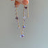 Elegant Flower Crystal Bracelet Purple Beaded Necklace Bracelet Set Stylish Beaded Choker Jewelry