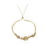 Linglang Trendy Gold Plated Bracelet Adjustable Zirconia Tennis Bracelet Gold Bracelet for Women