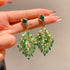 Handmade Boho Rhinestone Earrings Vintage Dangle Drop Earrings