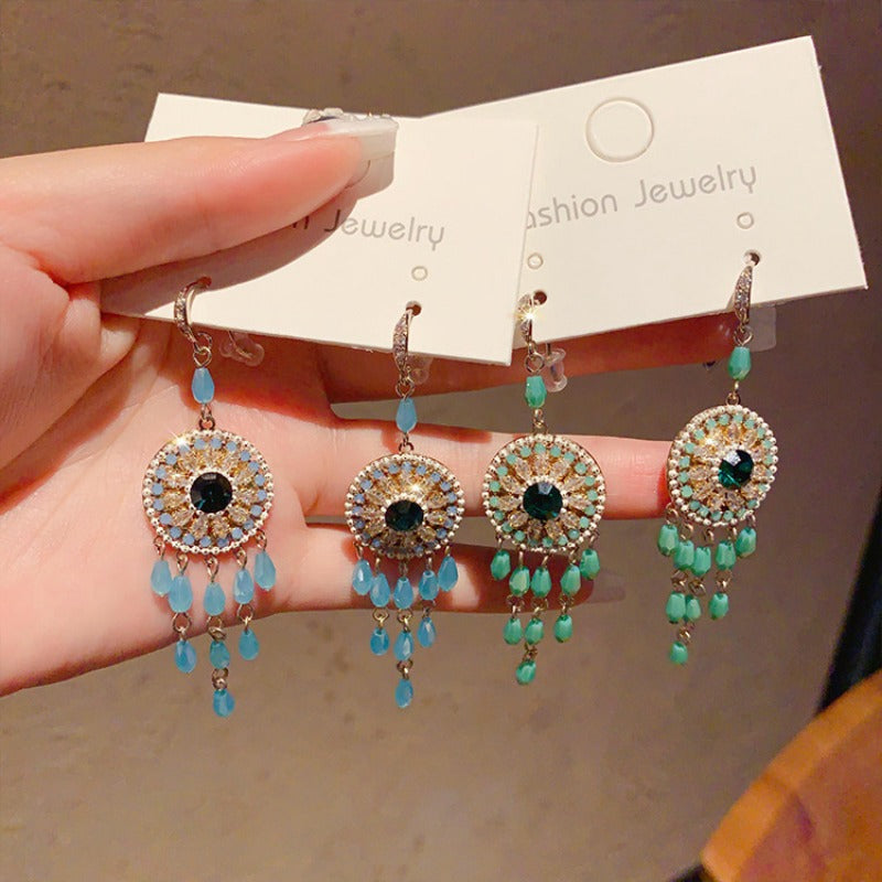 Handmade Beaded Earrings Boho Hoop Dangle Earrings For women