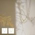 Linglang 18K Gold Plated Layered Necklace Retro Beaded Necklace Chain Gold Dainty Choker for Women