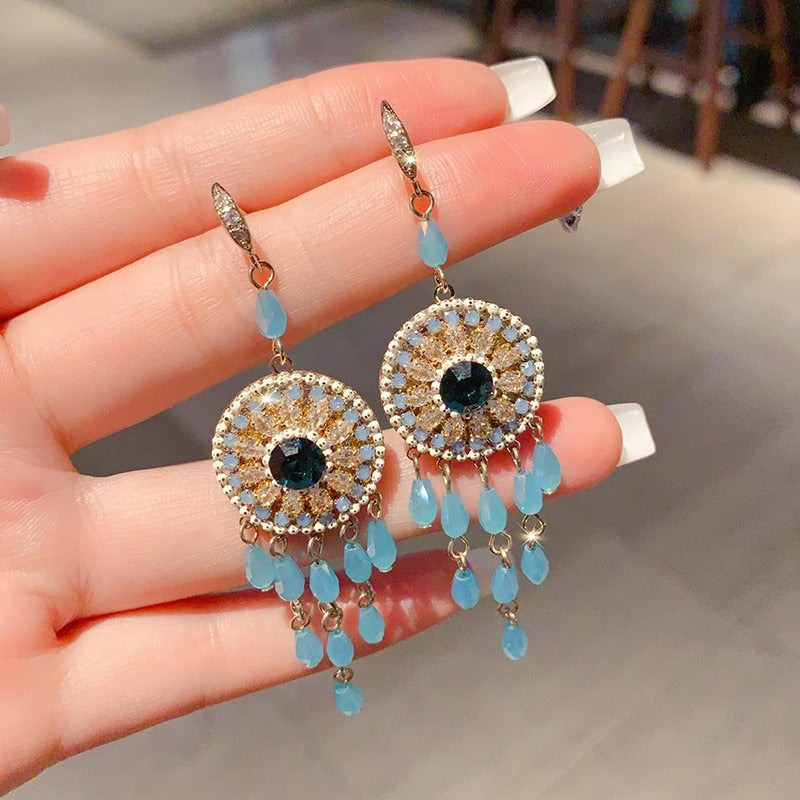 Handmade Boho Beaded Earrings Vintage Dangle Earrings