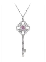 925 Sterling Silver Gold-plated Snowflower Key Adjustable Necklace