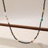Linglang Handmade Retro Black Spinel Beaded Necklace Baroque Freshwater Pearl Necklace Vintage Choker