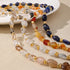 Linglang Colored Crystal Necklaces Natural Stone Beaded Necklace Black Quartz Rutilated Necklace Beaded Jewelry
