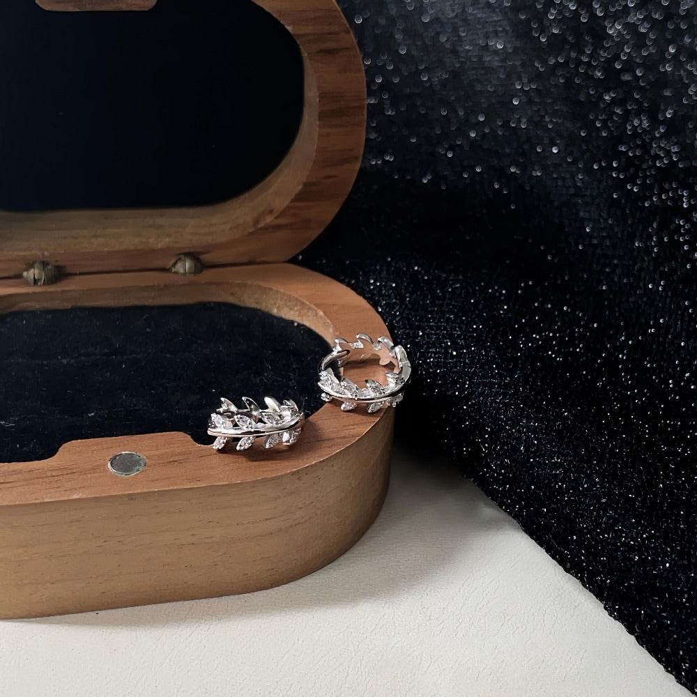 Linglang S925 Sterling Silver Cuff Earrings Dainty Sterling Silver Earrings Trendy Hoop Earrings
