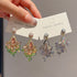 Linglang Handmade Beaded Drop Earrings for Women Boho Statement Earrings Sterling Dangle Earrings Jewelry Gifts