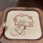 18K Gold Plated Clover Lucky Bracelet Cleef Bracelets Gold Bracelet Trendy Jewelry Gifts