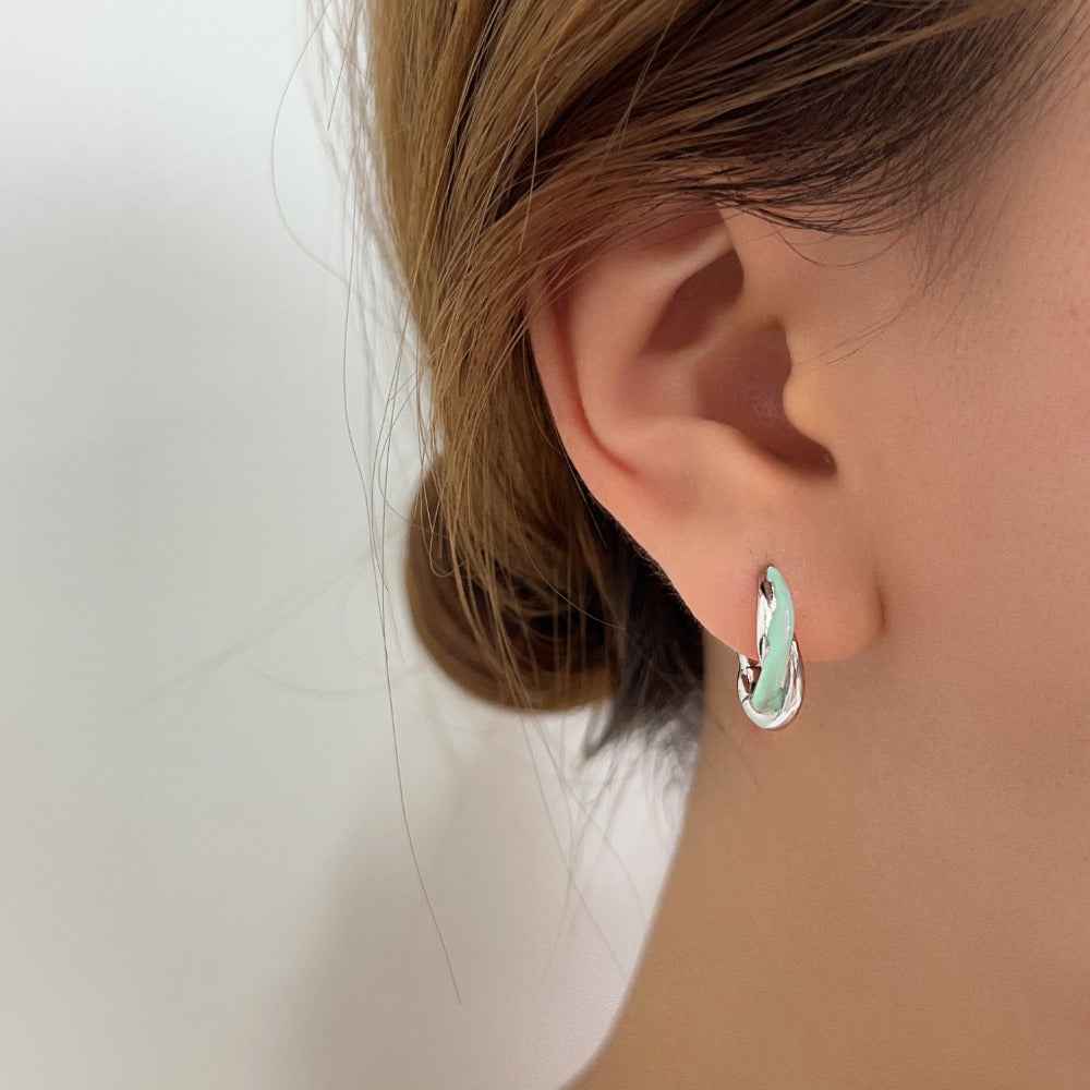 Linglang S925 Silver Hoop Earrings Minimalist Earrings Jewelry for Girls Dainty Hypoallergenic Earrings