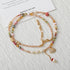 Linglang Handmade Colorful Beaded Necklace Natural Stone Pendant Necklace Freshwater Pearl Jewelry