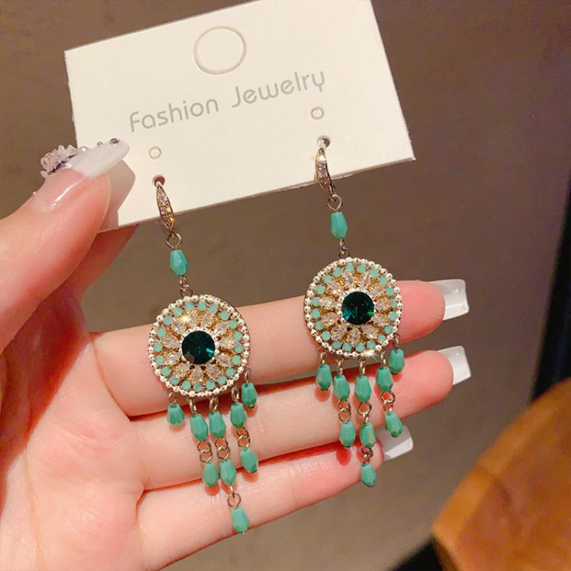 Handmade Beaded Earrings Boho Hoop Dangle Earrings For women