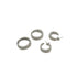 Linglang S925 Sterling Silver Cuff Earrings 3 Layered Stud Earrings Minimalist Vintage Earrings Silver Jewelry