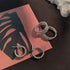 Linglang S925 Sterling Silver Cuff Earrings 3 Layered Stud Earrings Minimalist Vintage Earrings Silver Jewelry