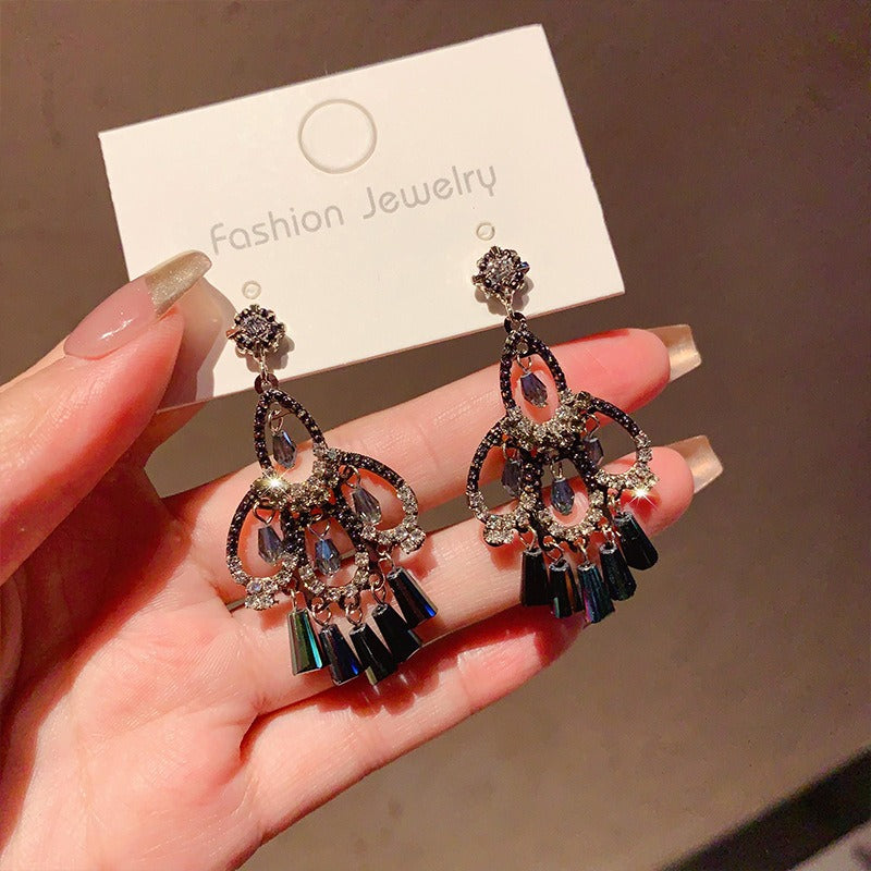 S925 Silver Boho Earrings Sterling Drop Earrings Dangle Beaded Earrings