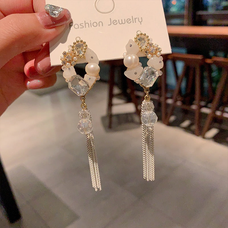 Handmade Boho Earrings Stylish Beaded Earrings Long Tassel Dangle Earrings