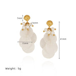 Linglang Light Weight Gold Plated Earrings Hypoallergenic Pearl Earrings Trendy Drop Earrings Gold Jewelry Gifts