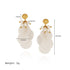 Linglang Light Weight Gold Plated Earrings Hypoallergenic Pearl Earrings Trendy Drop Earrings Gold Jewelry Gifts
