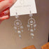 Linglang S925 Silver Earrings Sterling Dangle Earrings Boho Statement Earrings Dainty Drop Earrings for Women