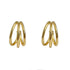 Linglang Triple Huggie Silver Stud Earrings S925 Sterling Hoop Earrings Gold Hoop Earrings for Women